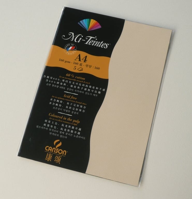 Canson Mi-Teintes A4 colour sheets 160gsm - Cream 407 407 cream Canson Mi-Teintes A4 colour sheets 160gsm - Cream 407