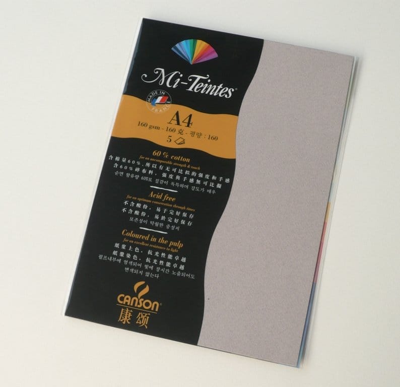 Canson Mi-Teintes A4 colour sheets 160gsm - Moonstone 426 426 moonstone Canson Mi-Teintes A4 colour sheets 160gsm - Moonstone 426