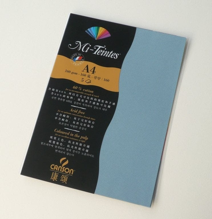 Canson Mi-Teintes A4 colour sheets 160gsm - Light Blue 490 490 light blue Canson Mi-Teintes A4 colour sheets 160gsm - Light Blue 490
