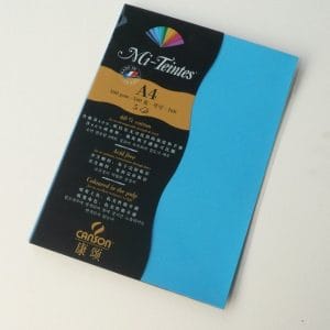 Canson Mi-Teintes A4 colour sheets 160gsm - Turquoise Blue 595