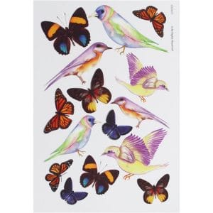 A4 Sospeso Sheet - Birds Design 1