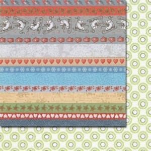 ScrapBerrys 12x12 Patterned Paper - Once Upon A Winter - Winter Dream (Set of 10 sheets)