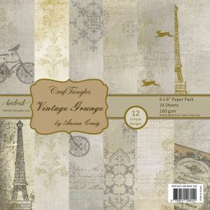 CrafTangles Scrapbook Paper Pack - Vintage Grunge (6"x6")