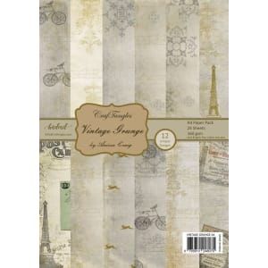 CrafTangles Scrapbook Paper Pack - Vintage Grunge (A4)