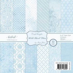 CrafTangles Scrapbook Paper Pack - Wild About Blue (8"x8")
