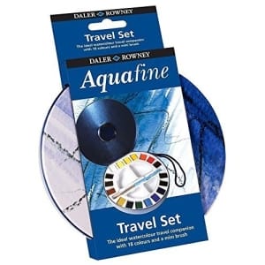 Daler Rowney Aquafine Watercolour Travel Set - 18 Colors