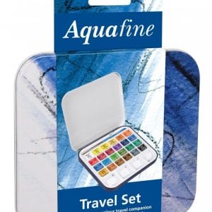 Daler Rowney Aquafine Watercolour Travel Set - 24 Colors