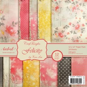 CrafTangles Scrapbook Paper Pack - Felicity (12"x12")