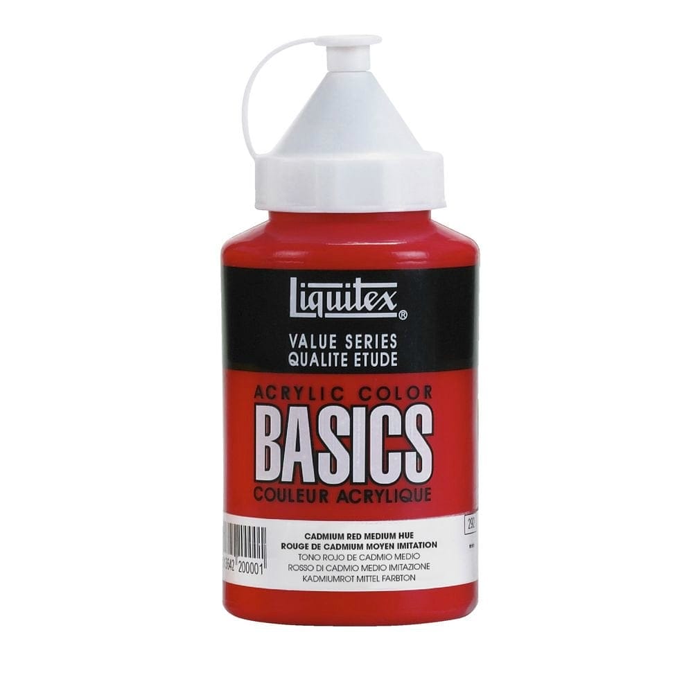 Liquitex Basics Acrylic Paint - Cadmium Red Medium Hue(400ML) Liquitex Basics Acrylic Paint - Cadmium Red Medium Hue(400ML)