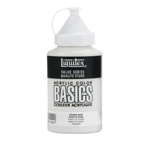 Liquitex Basics Acrylic Paint - Titanium White (400ML)