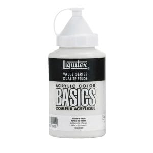 Liquitex Basics Acrylic Paint - Titanium White (400ML)