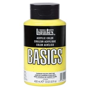 Liquitex Basics Acrylic Paint - Cadmium Yellow Light Hue (400ML)