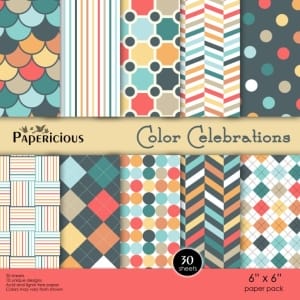 Papericious - Color Celebrations (6 by 6 patterned paper)