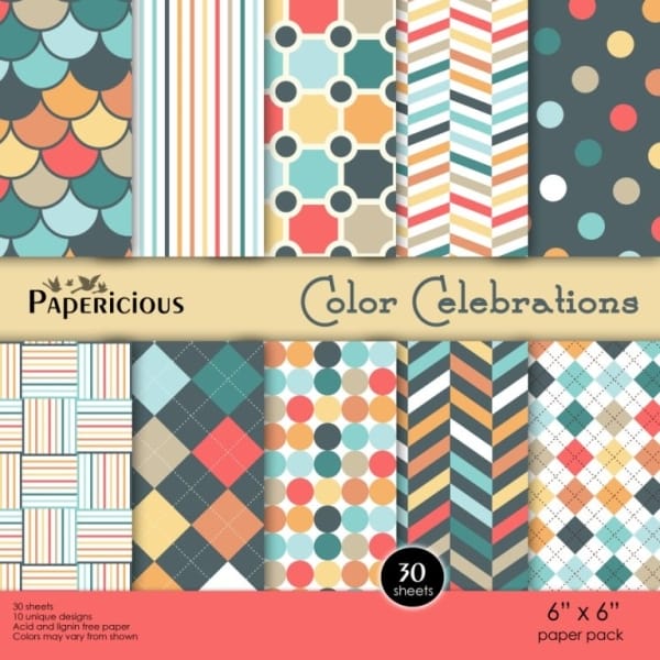Papericious - Color Celebrations (6 by 6 patterned paper)