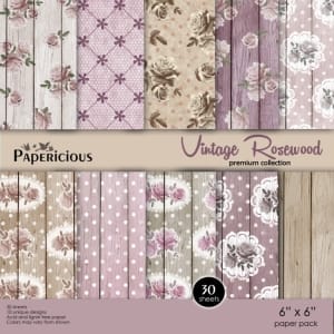 Papericious Premium Collection - Vintage Rosewood (6 by 6 patterned paper)