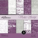 Papericious - Violet Script (6 by 6 patterned paper)