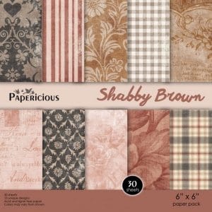 Papericious - Shabby Brown (6 by 6 paper)