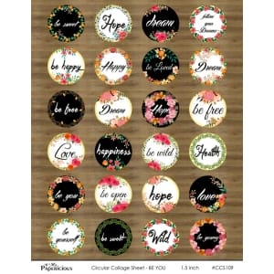 Papericious Circular Collage Sheet - Be You