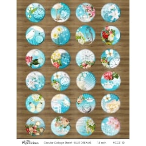 Papericious Circular Collage Sheet - Blue Dreams