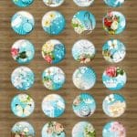 Papericious Circular Collage Sheet - Blue Dreams