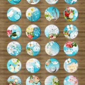 Papericious Circular Collage Sheet - Blue Dreams