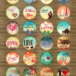 Papericious Circular Collage Sheet - Just Love