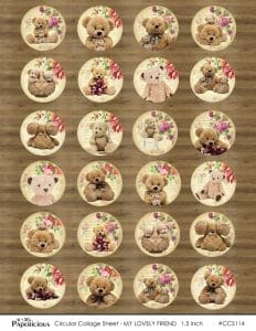 Papericious Circular Collage Sheet - My Lovely Friend