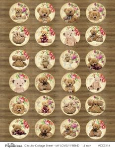 Papericious Circular Collage Sheet - My Lovely Friend