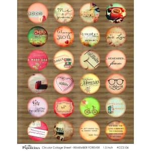 Papericious Circular Collage Sheet - Remember Forever