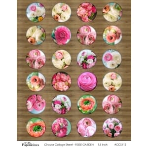 Papericious Circular Collage Sheet - Rose Garden
