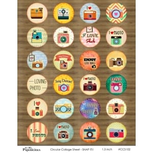 Papericious Circular Collage Sheet - Snap It