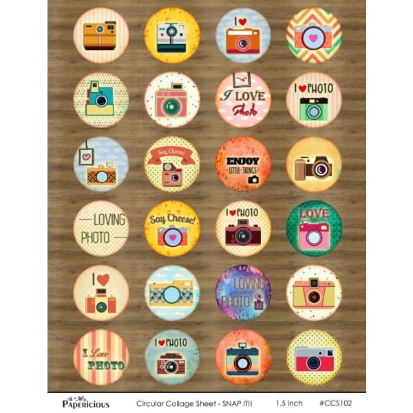 Papericious Circular Collage Sheet - Snap It