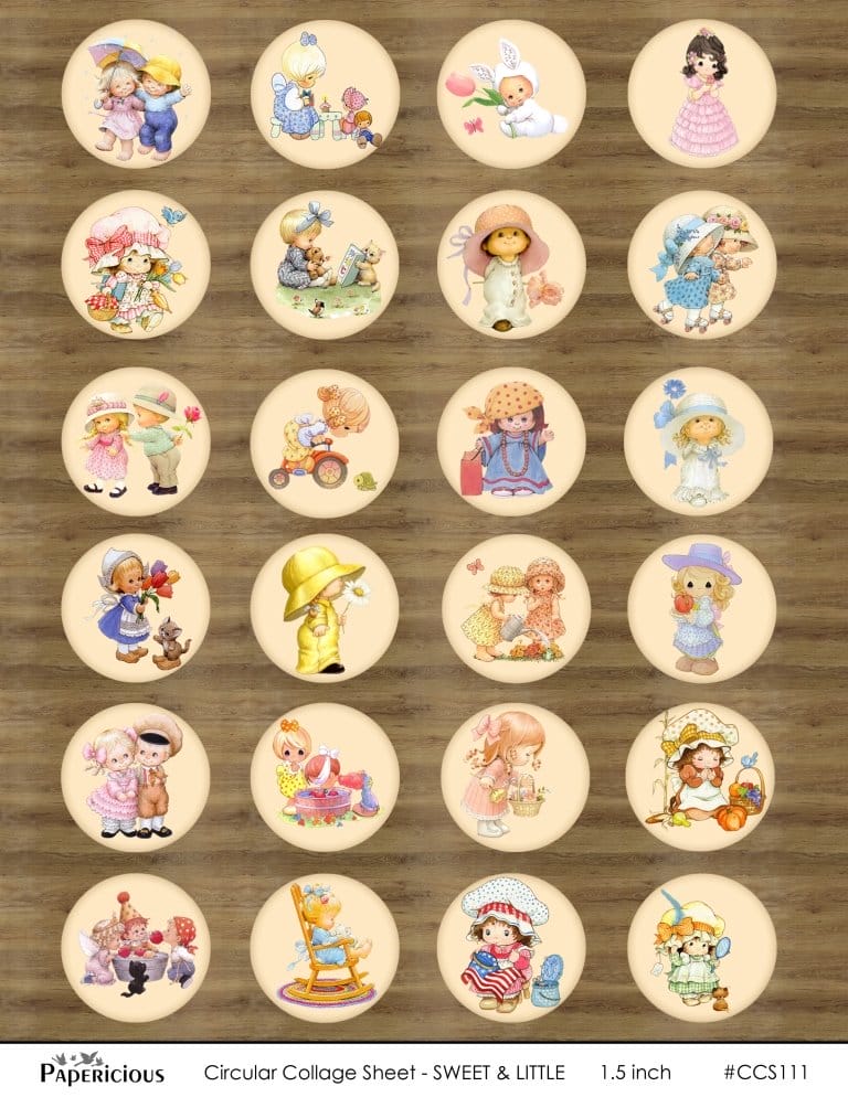 Papericious Circular Collage Sheet - Sweet