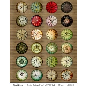 Papericious Circular Collage Sheet - Vintage Time