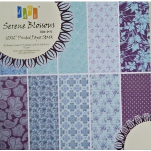 12x12 Paper Pack - Serene Blossoms (Set of 30 sheets)