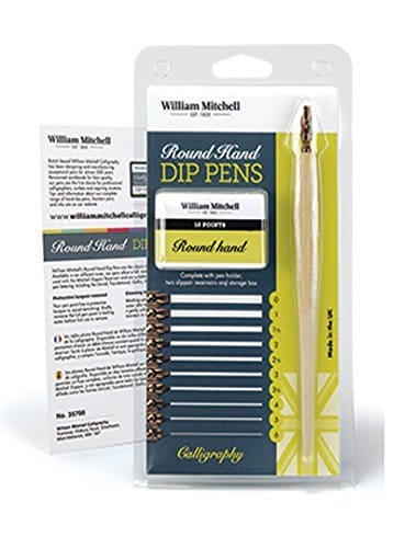 William Mitchell Calligraphy Round Hand Dip Pens Set