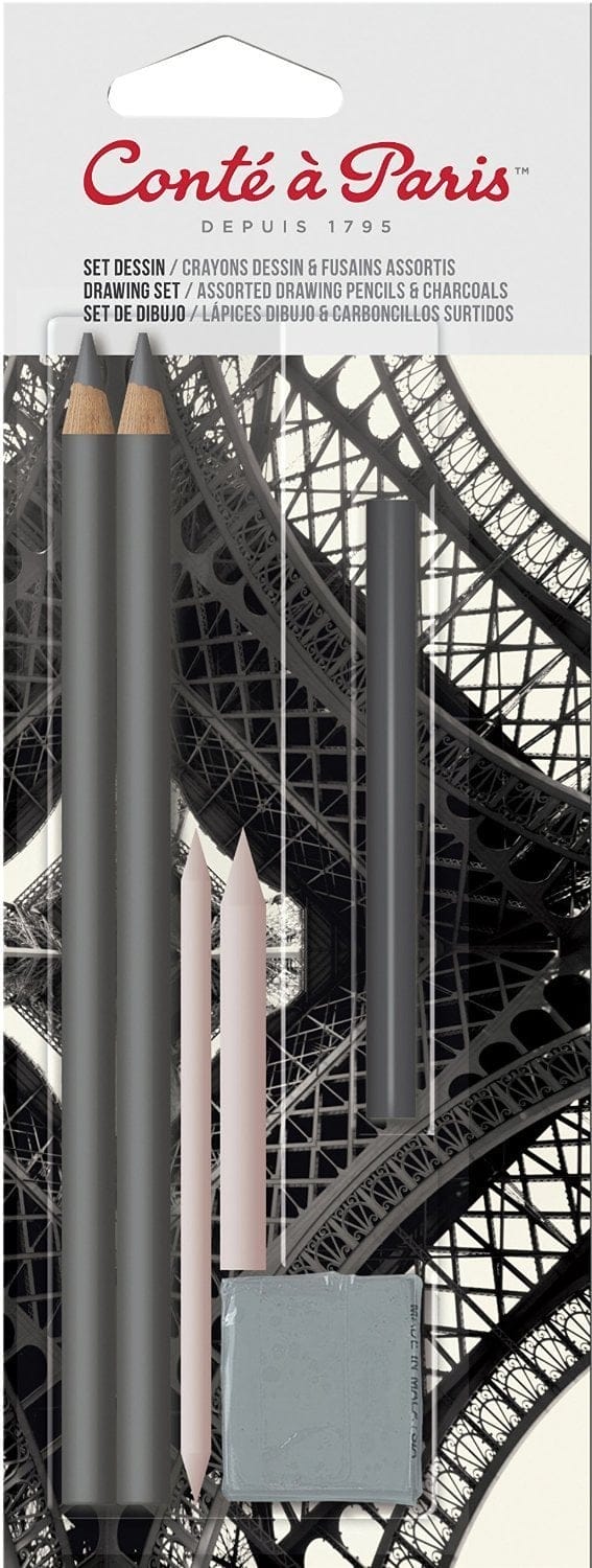 Conte A Paris Drawing Pencils & Charcoals Assorted Set - Blister Pack 50073 conte a paris drawing pencils charcoals assorted set blister pack Conte A Paris Drawing Pencils & Charcoals Assorted Set - Blister Pack