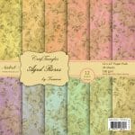 CrafTangles Scrapbook Paper Pack - Aged Roses (12"x12")
