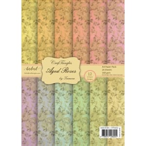 CrafTangles Scrapbook Paper Pack - Aged Roses (A4)