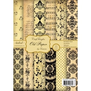 CrafTangles Scrapbook Paper Pack - Old Paper (A4)