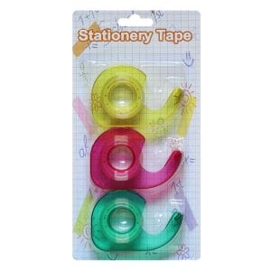 Stationery Tape with Dispenser (Set of 3)
