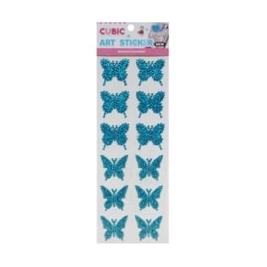 Cubic Art Sticker - Butterflies - Blue