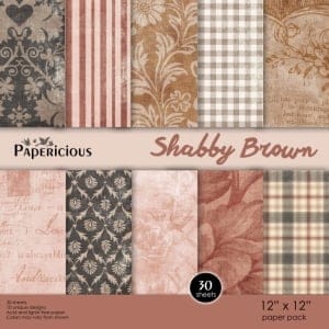 Papericious - Shabby Brown (12 by 12 paper)