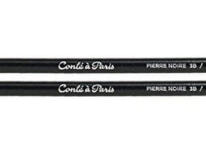Conte A Paris Artist's Pencils Pierre Noire 3B (Box of 12 Pencils)
