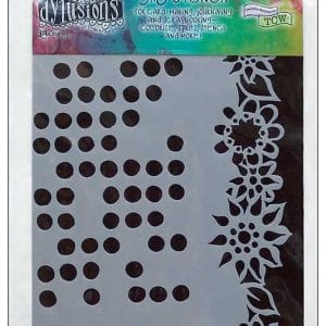 Dylusions 5 X 8 Stencil - Dot Flowers