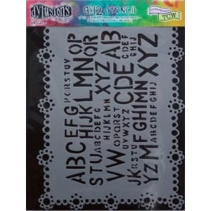 Dylusions 5 X 8 Stencil - Letter Jumble