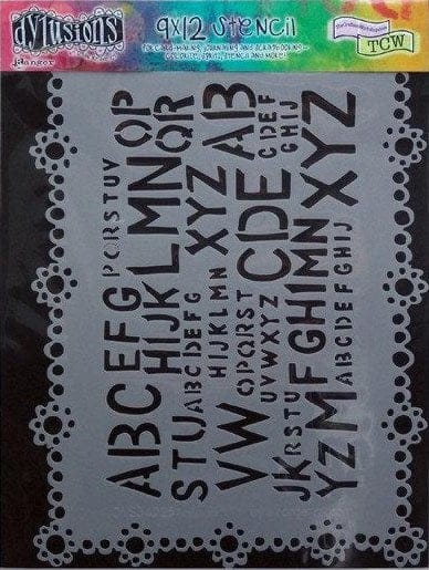 Dylusions 5 X 8 Stencil - Letter Jumble dys34254 stencils dylusions letter jumble Dylusions 5 X 8 Stencil - Letter Jumble
