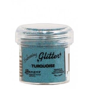 Tim Holtz Distress Glitter Embossing Powder - Turquoise