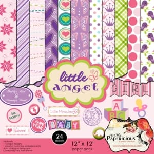 Papericious - Little Angel (12 by 12 patterned paper)
