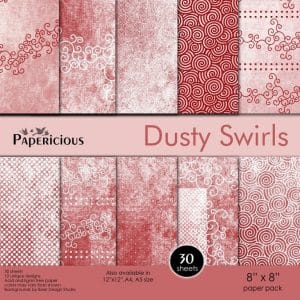Papericious - Dusty Swirls (8 by 8 patterned paper)